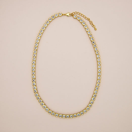 Square CZ Tennis Chain