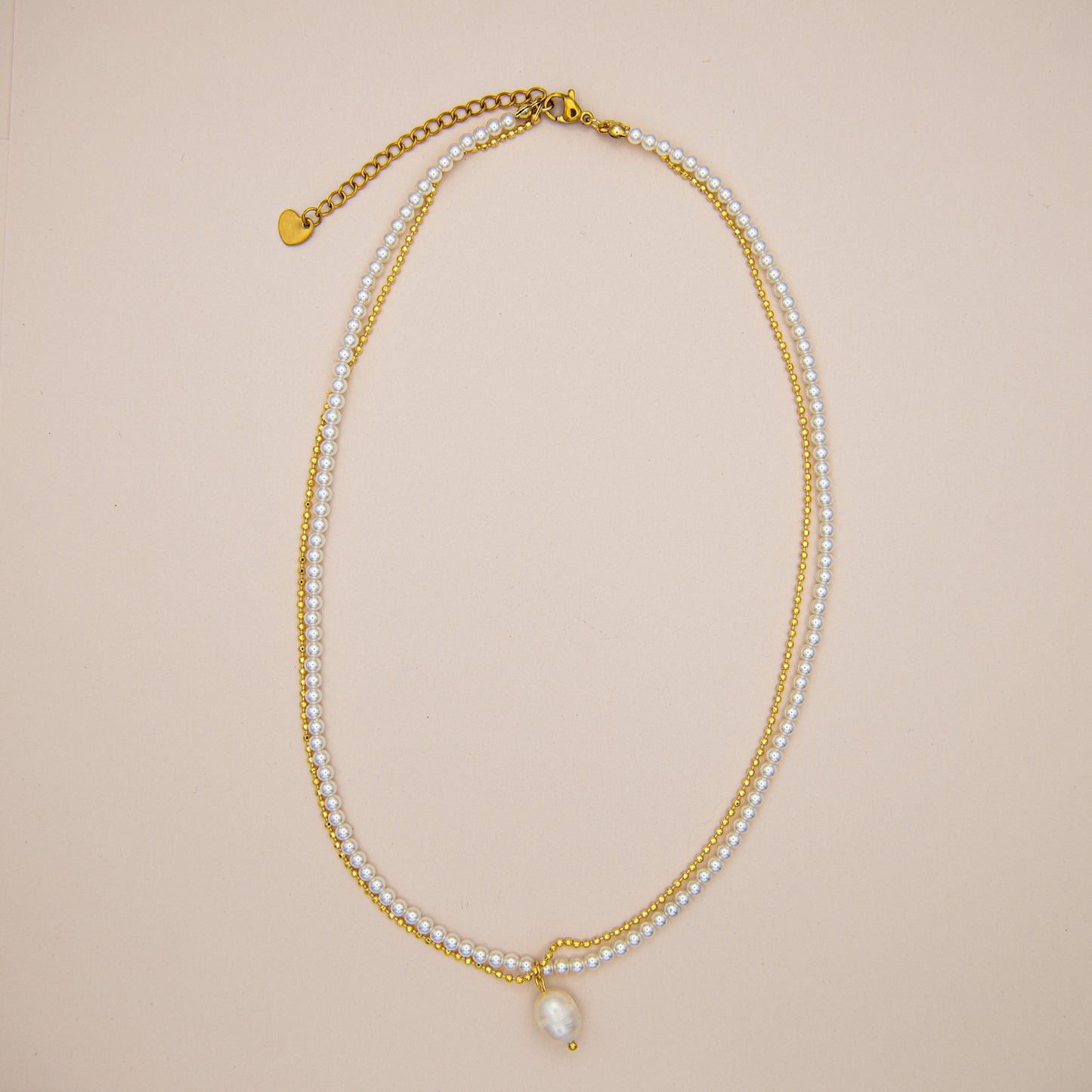 Pearl Beaded Chain Necklace