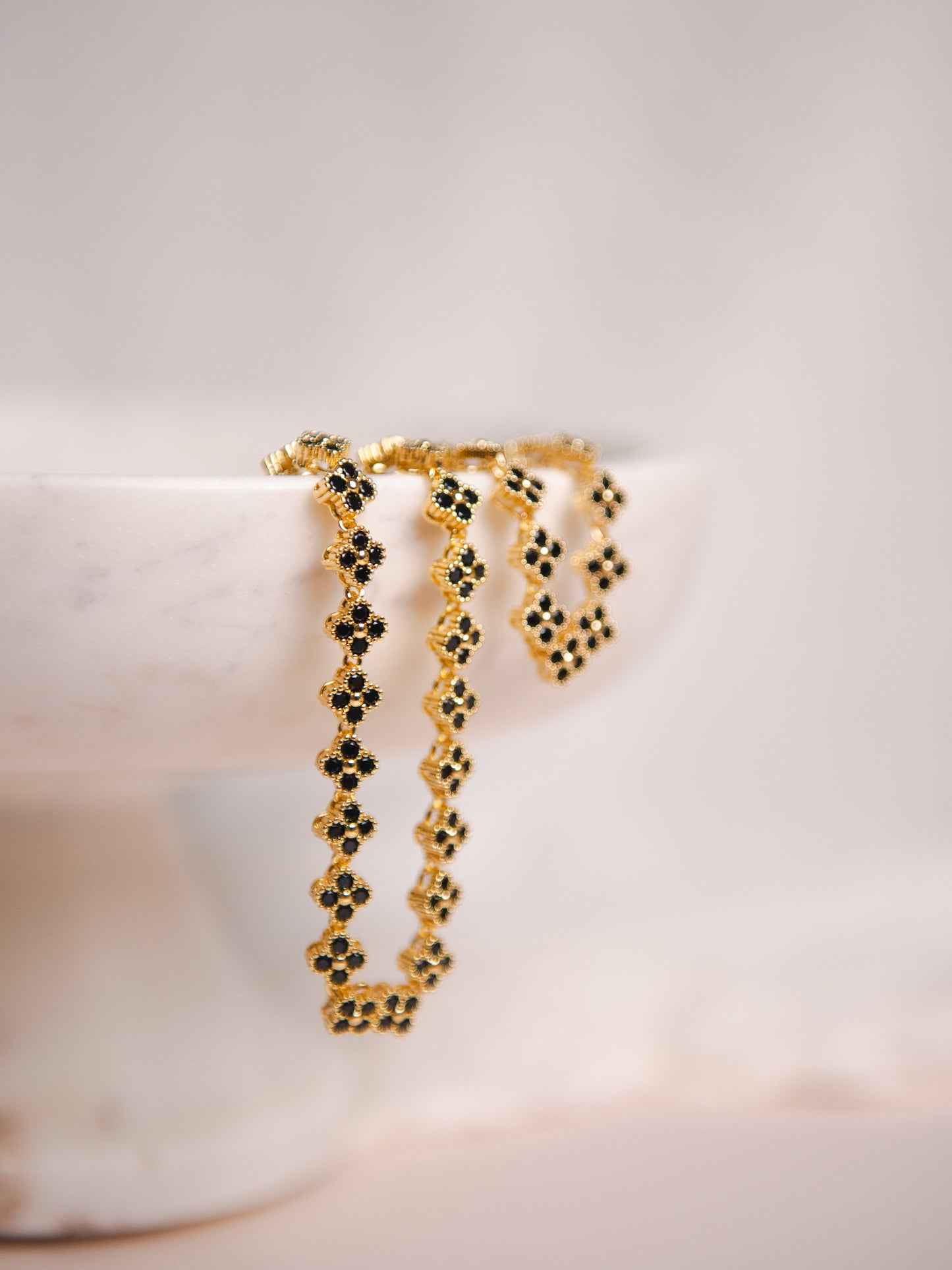 Clover Tennis Necklace, or Bracelet
