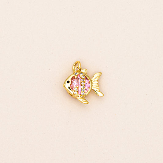 Dainty Crystal Pink Gold Fish