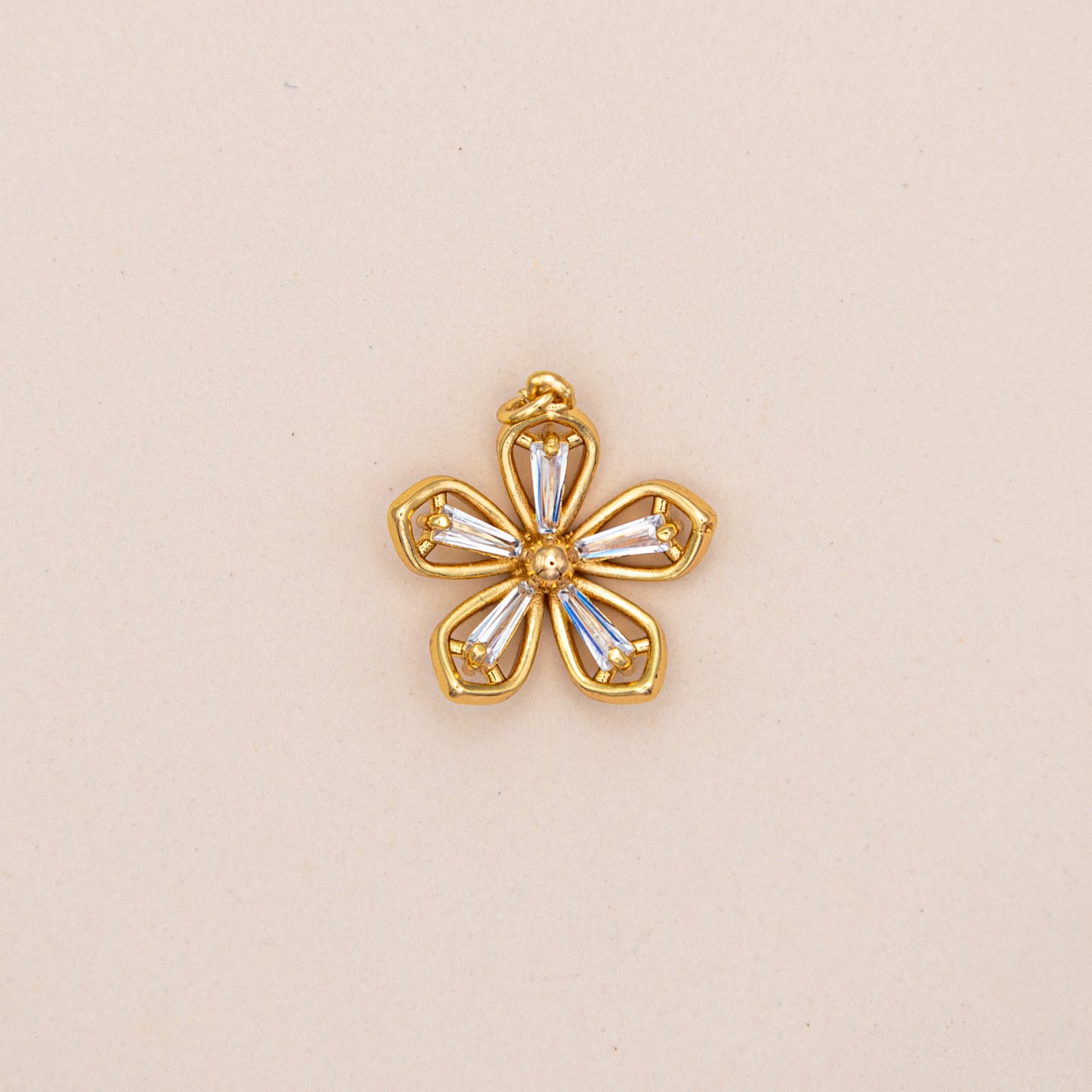 Crystal Clear Flower Charm