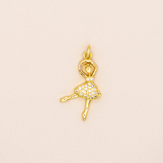 Micro Paved Ballerina Charm