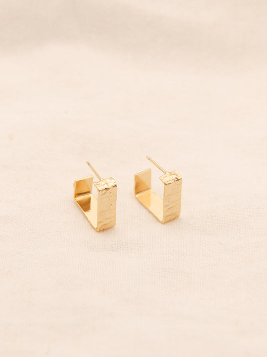 Hammered Square Earrings