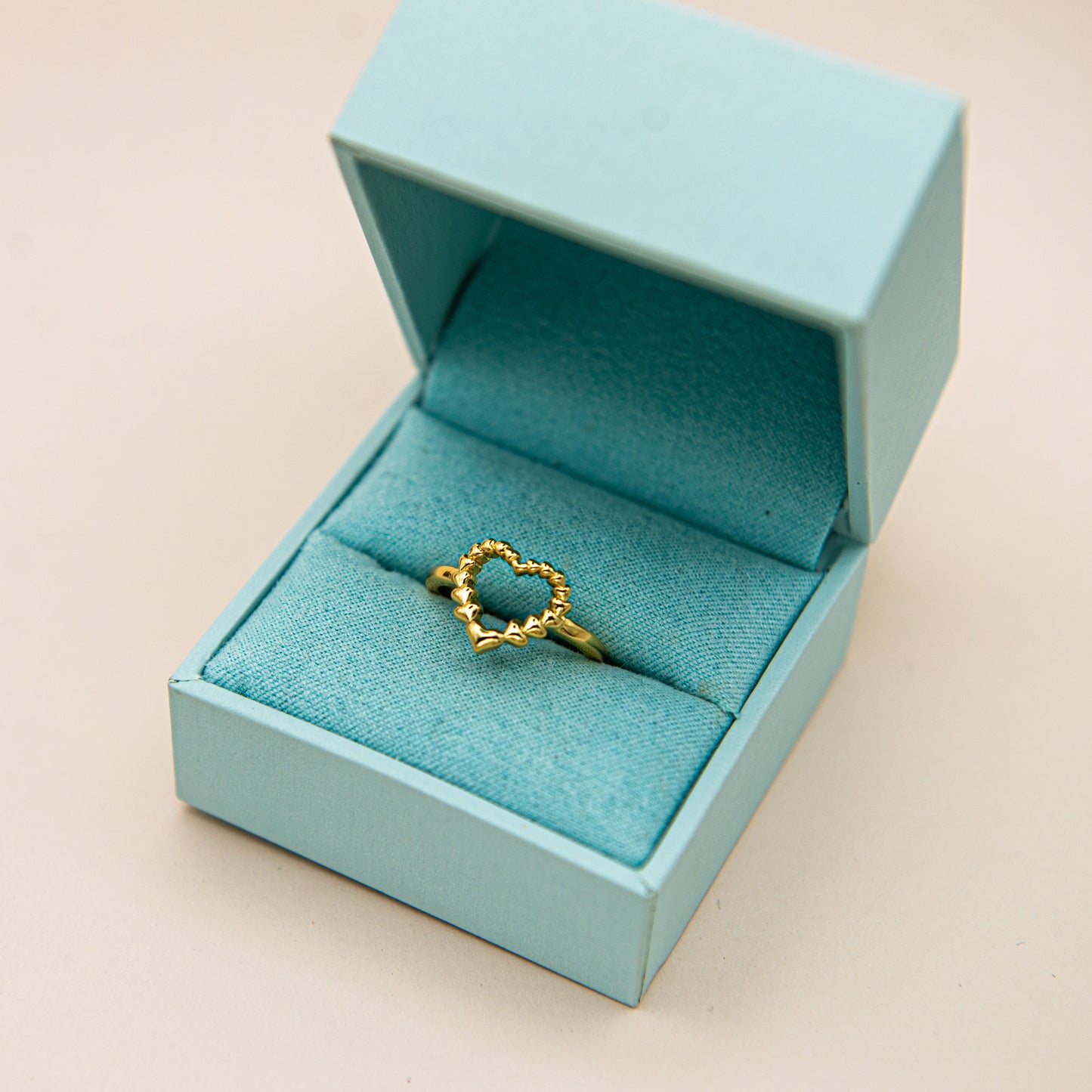 Open Heart Gold Ring