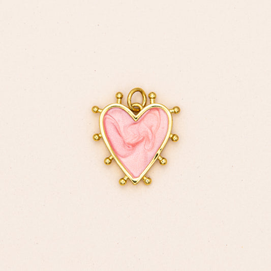 Heart Shaped Enamel Charm