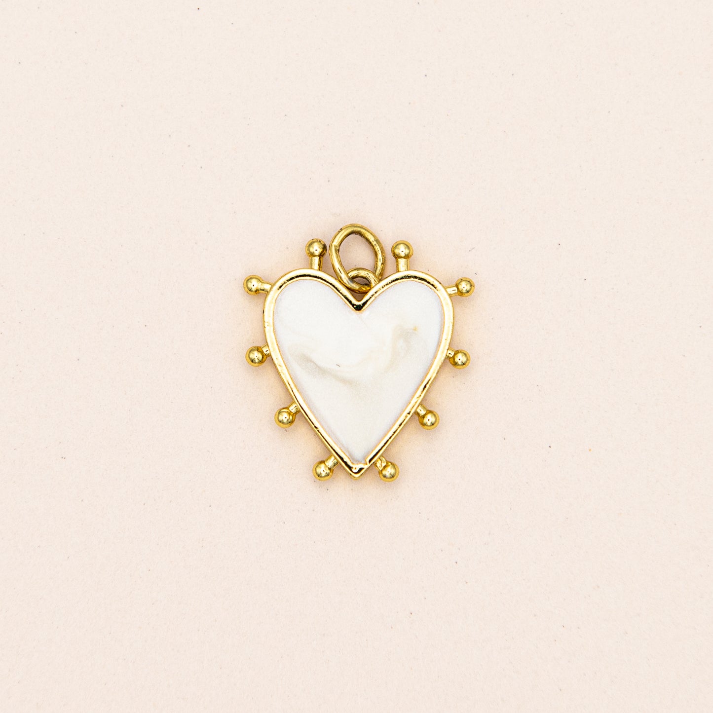 Heart Shaped Enamel Charm