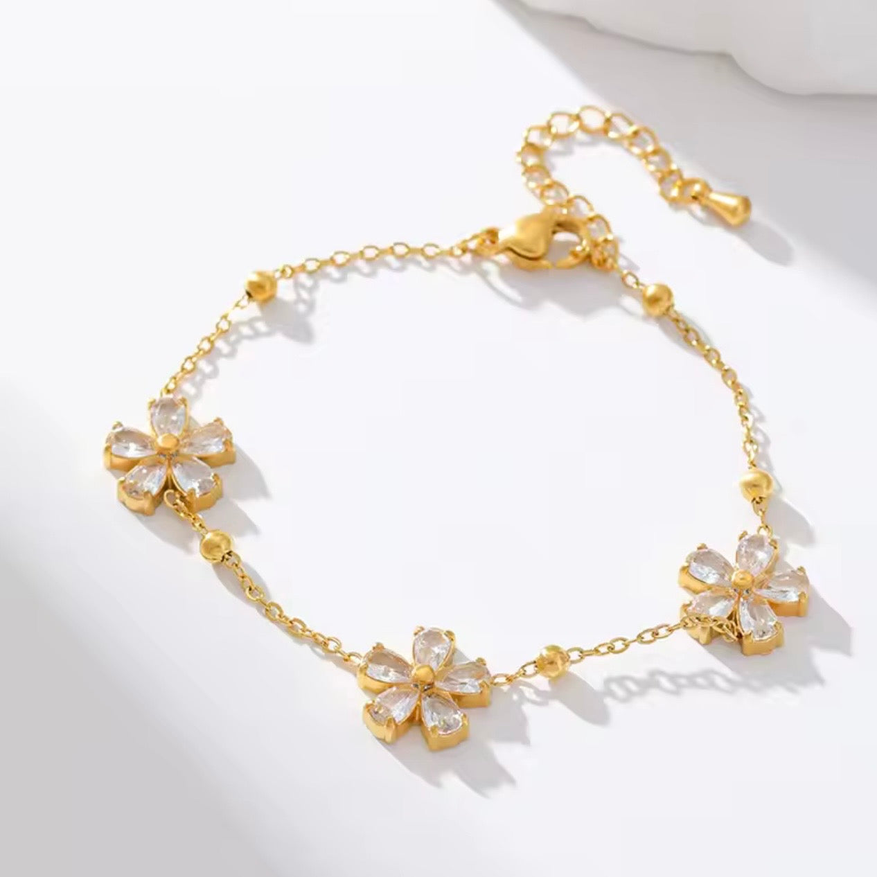 CZ Daisy Satellite Bracelet