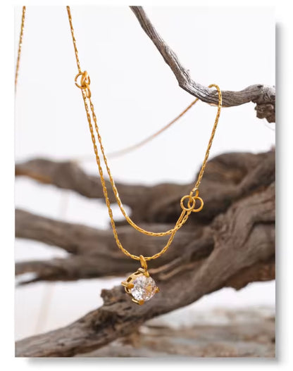 Chic Exquisite Temperament Zirconia Pendant