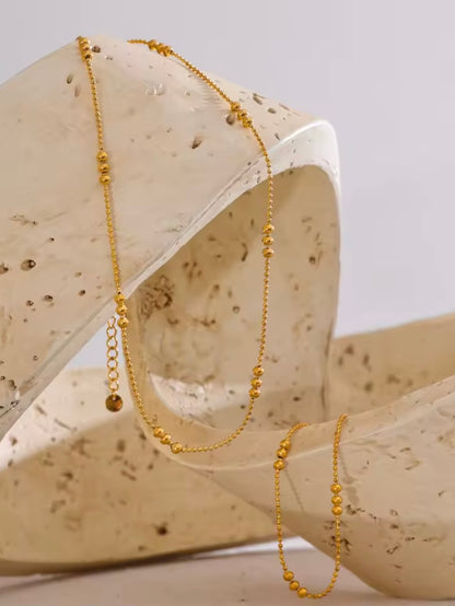 Beaded Chic Chain Necklace and Bracelet