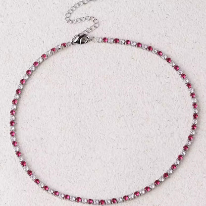 Iced Cubic Zircon Tennis Necklace