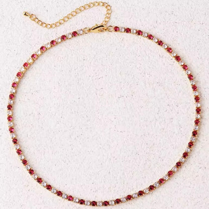 Iced Cubic Zircon Tennis Necklace