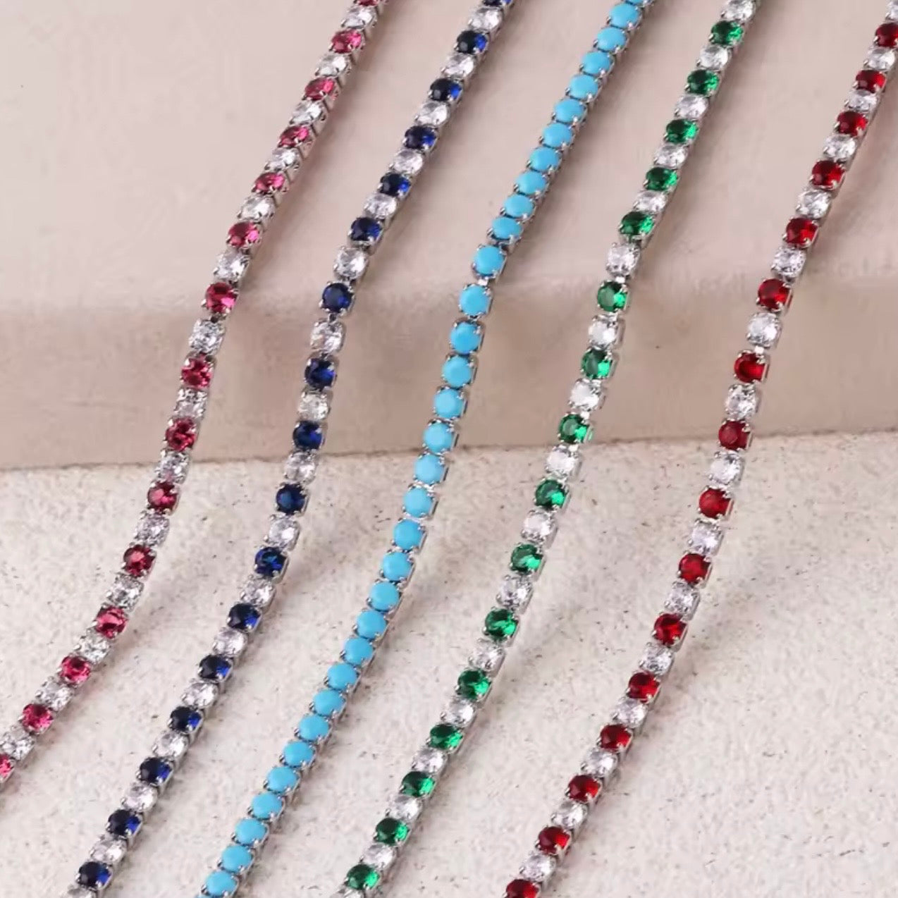 Iced Cubic Zircon Tennis Necklace