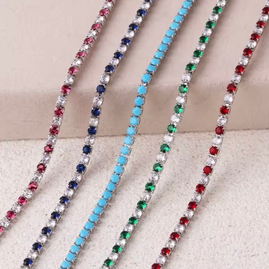 Iced Cubic Zircon Tennis Necklace