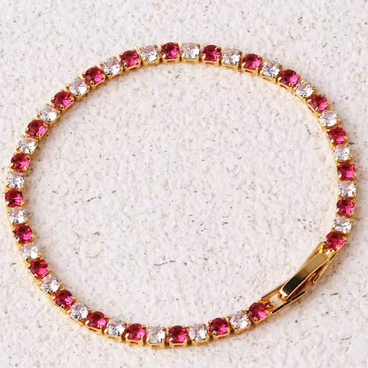 Iced Cubic Zirconia Tennis Bracelet
