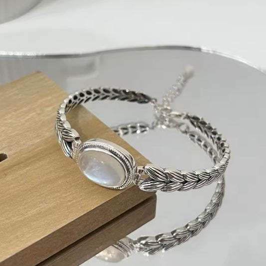 Modern Cube and Weaved Bracelet