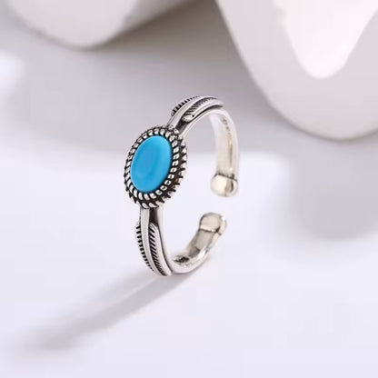 Silver Eclipse Turquoise Ring