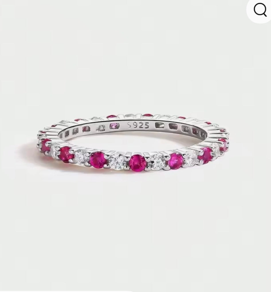 Eternal Zircon Sterling Band Collection
