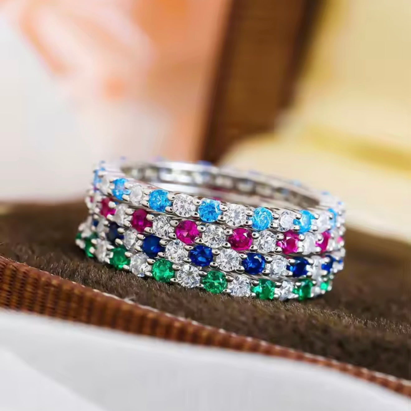 Eternal Zircon Sterling Band Collection