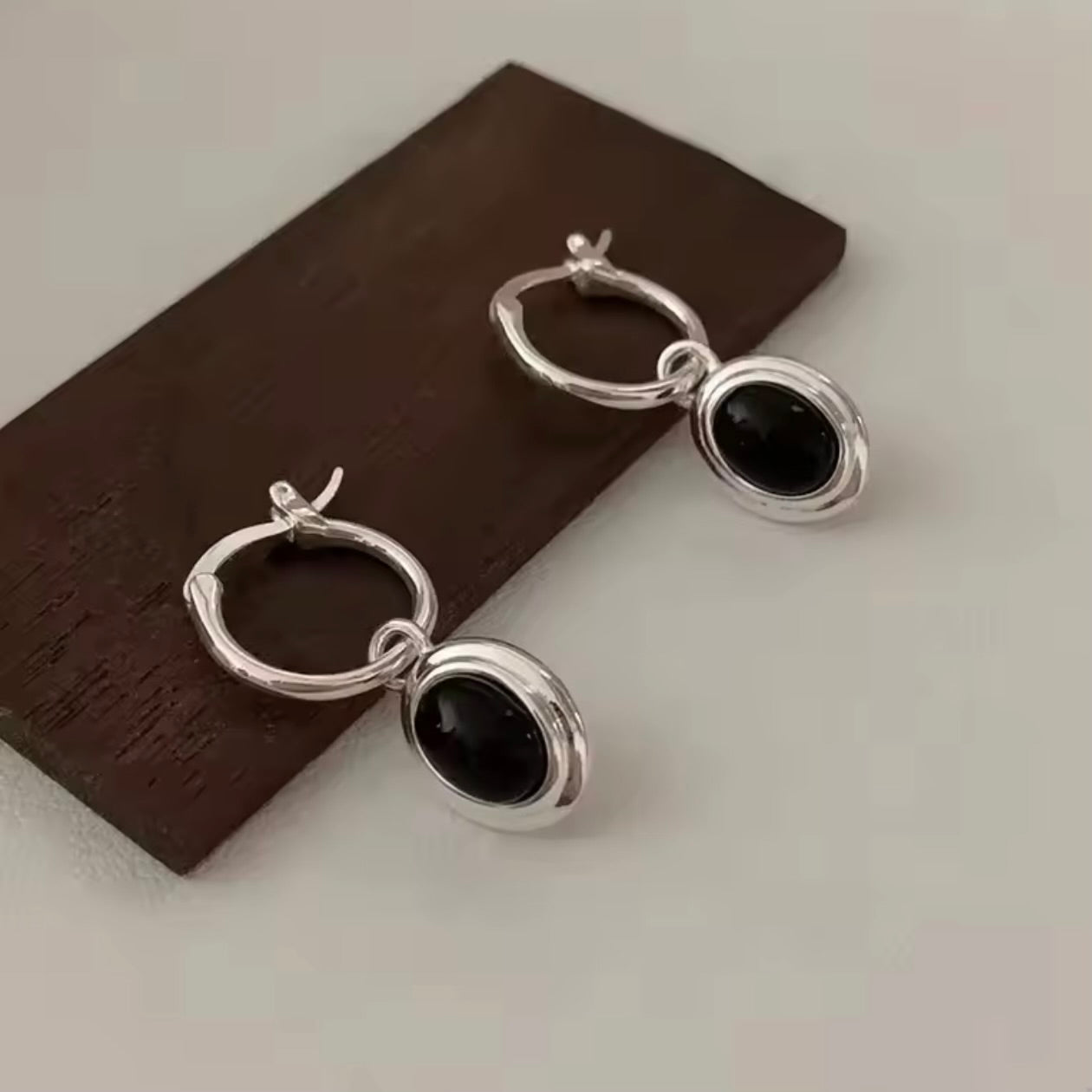 Midnight Drop Sterling Earrings