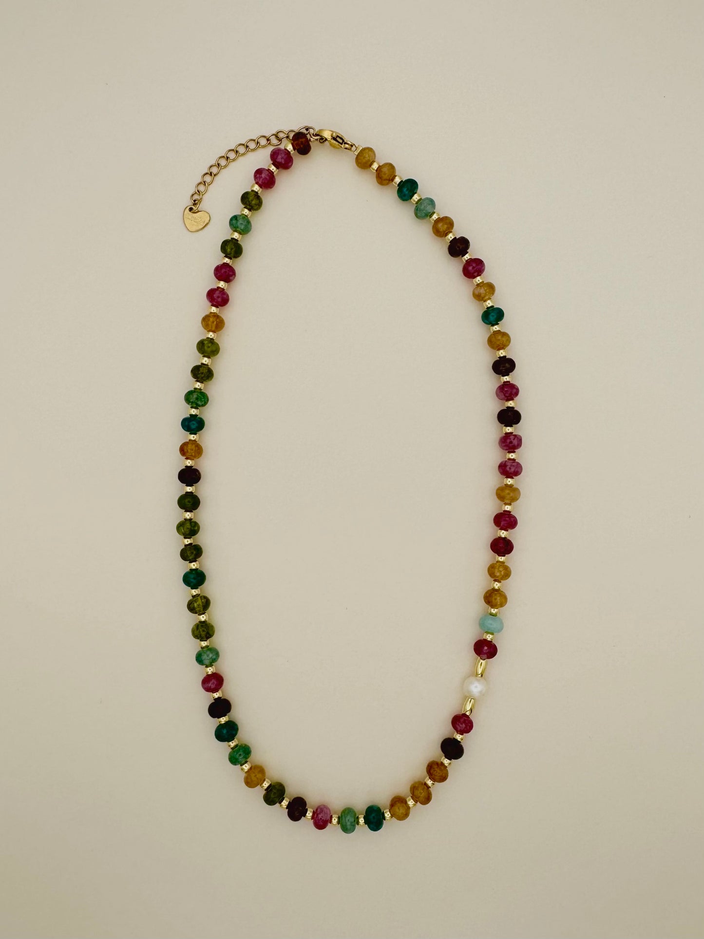 Multicolor Agate Shell Beaded Necklace