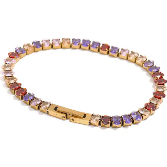 Luxury Waterproof CZ Tennis Bracelet