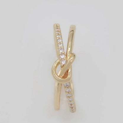 Twisted Double Band Ring