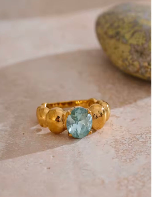 Zircon Ocean Glow Statement Ring