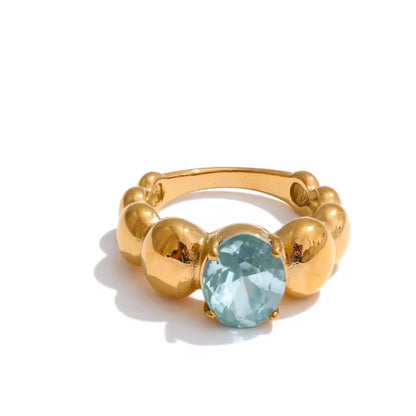Zircon Ocean Glow Statement Ring