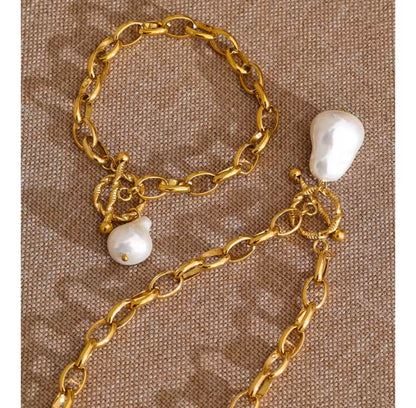 Baroque Pearl Toggle Necklace Or Bracelet