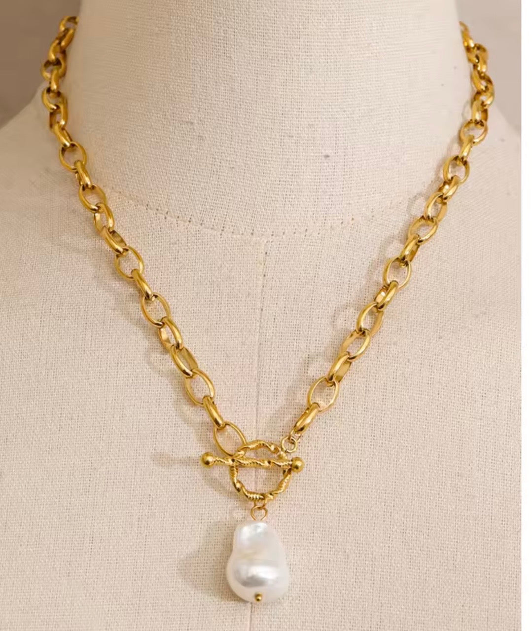 Baroque Pearl Toggle Necklace Or Bracelet