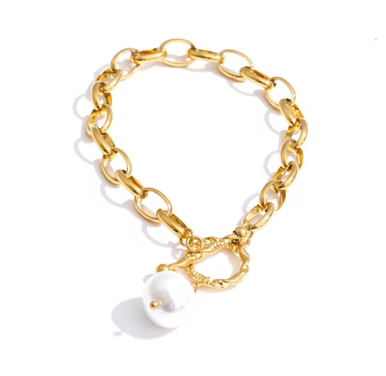 Baroque Pearl Toggle Necklace Or Bracelet