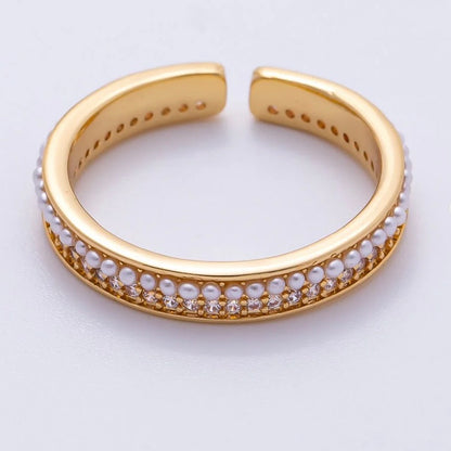 Shell Pearl Double Lined Ring