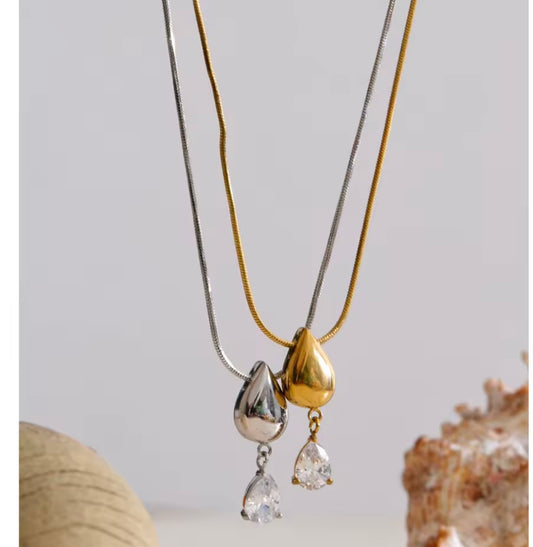 Water Drop Zirconia Pendant