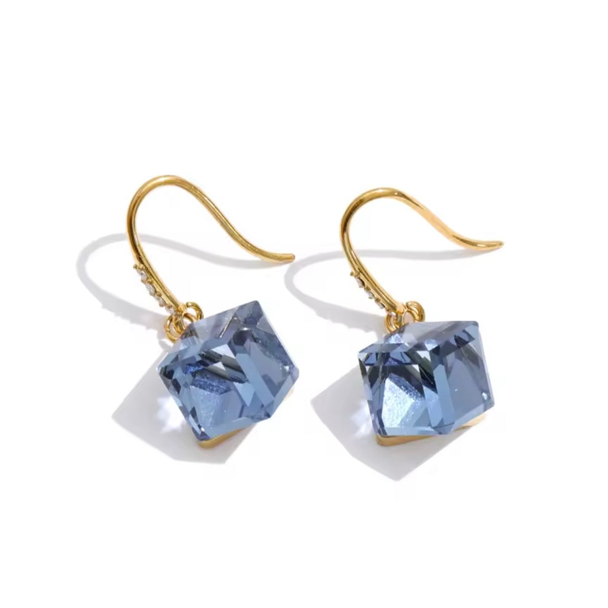 Chic Crystal Square Drop Earring
