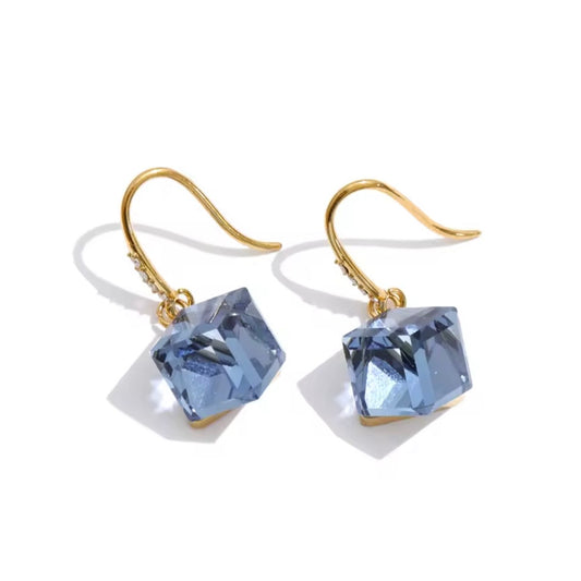 Chic Crystal Square Drop Earring