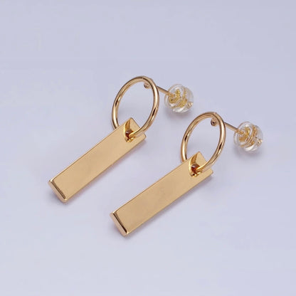 Bar Geometric Stud Earrings