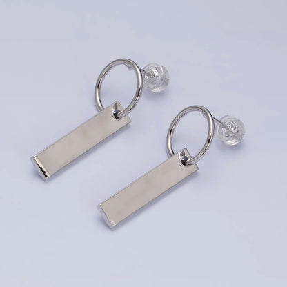 Bar Geometric Stud Earrings