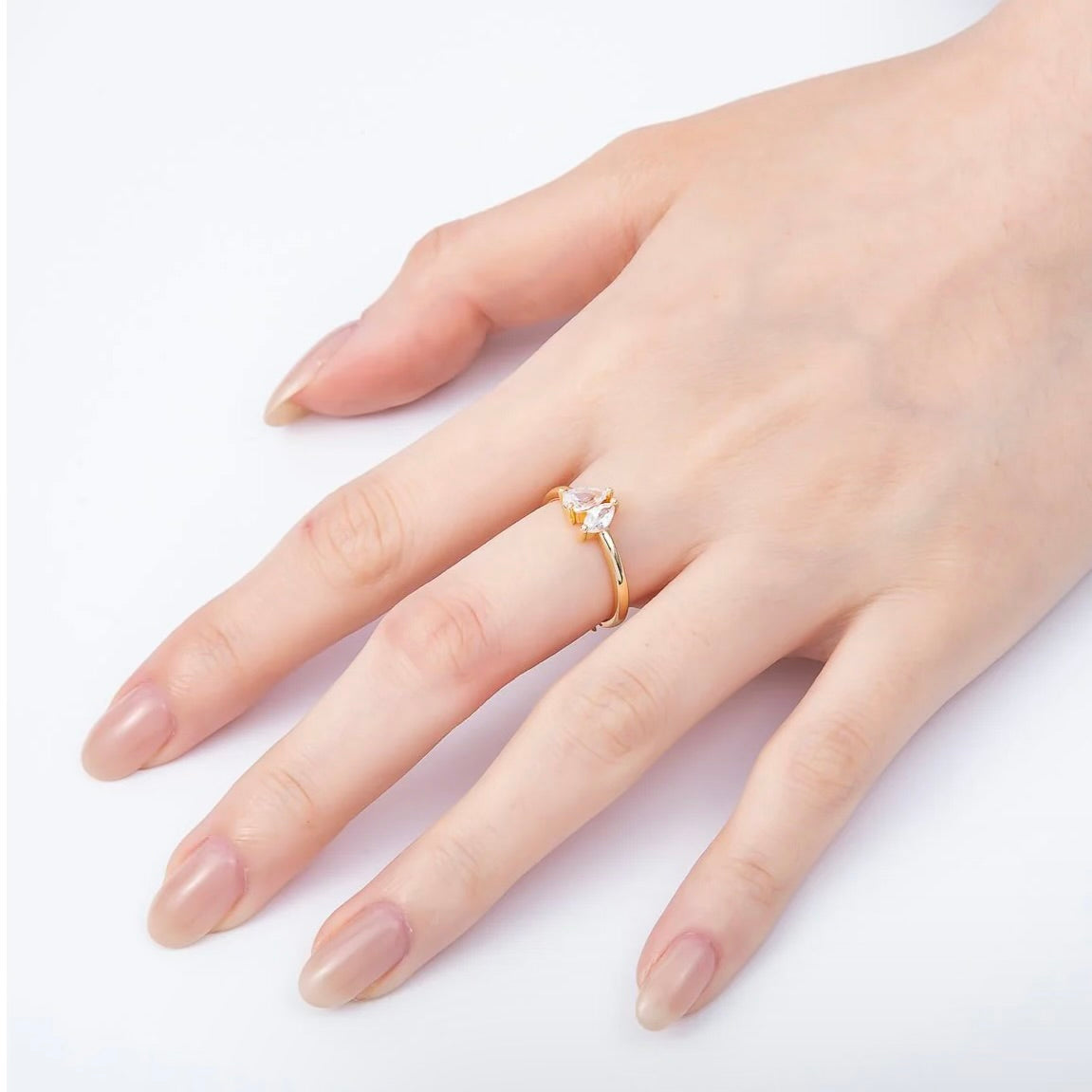 Marquise Teardrop  Band Ring