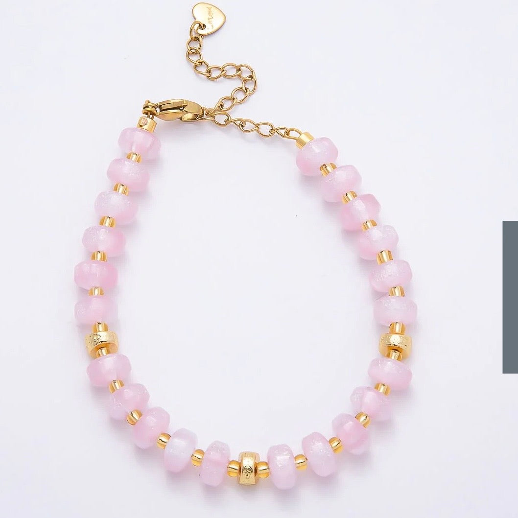 Glitter Rondelle Resin Beaded Bracelets