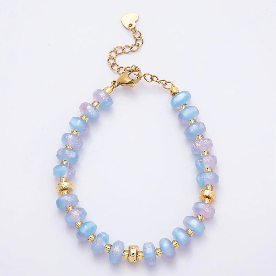 Glitter Rondelle Resin Beaded Bracelets