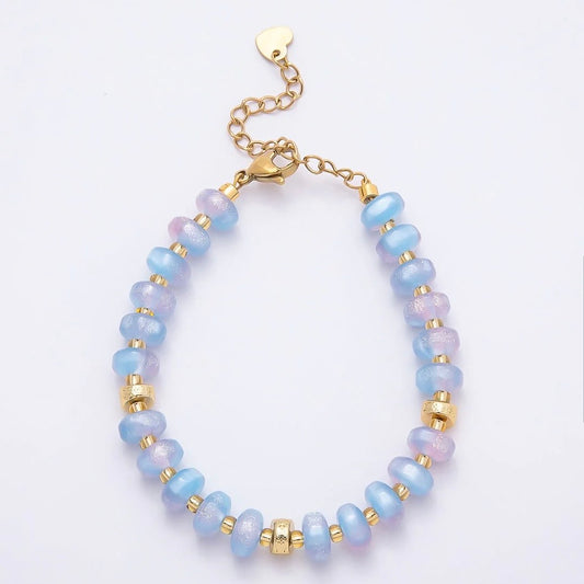 Glitter Rondelle Resin Beaded Bracelets