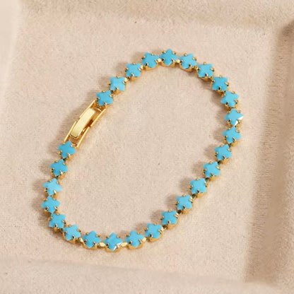 Blue Turquoise Tennis Bracelet