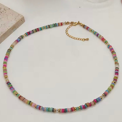 Confetti Beaded Shell Necklaces