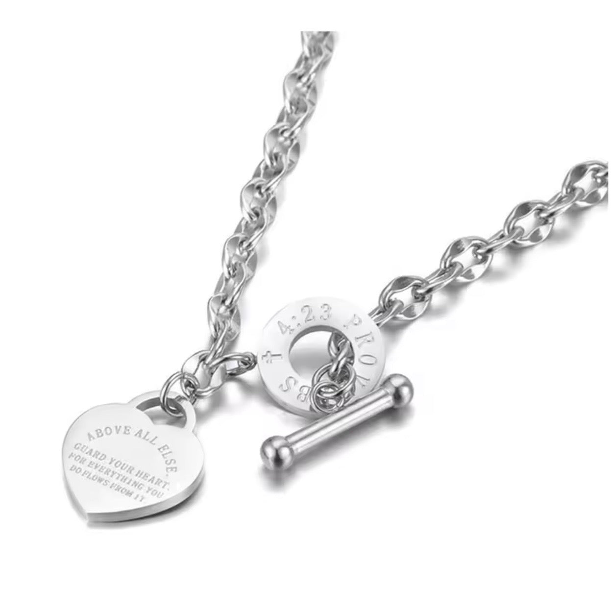 Faithful Heart Toggle Necklace