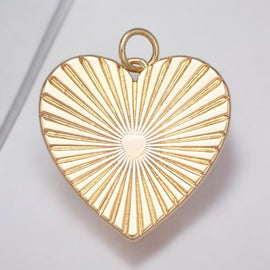 Sunburst Heart Charm