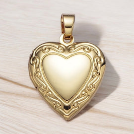 Gold Engraved Locket