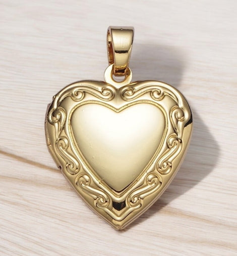 Gold Engraved Locket