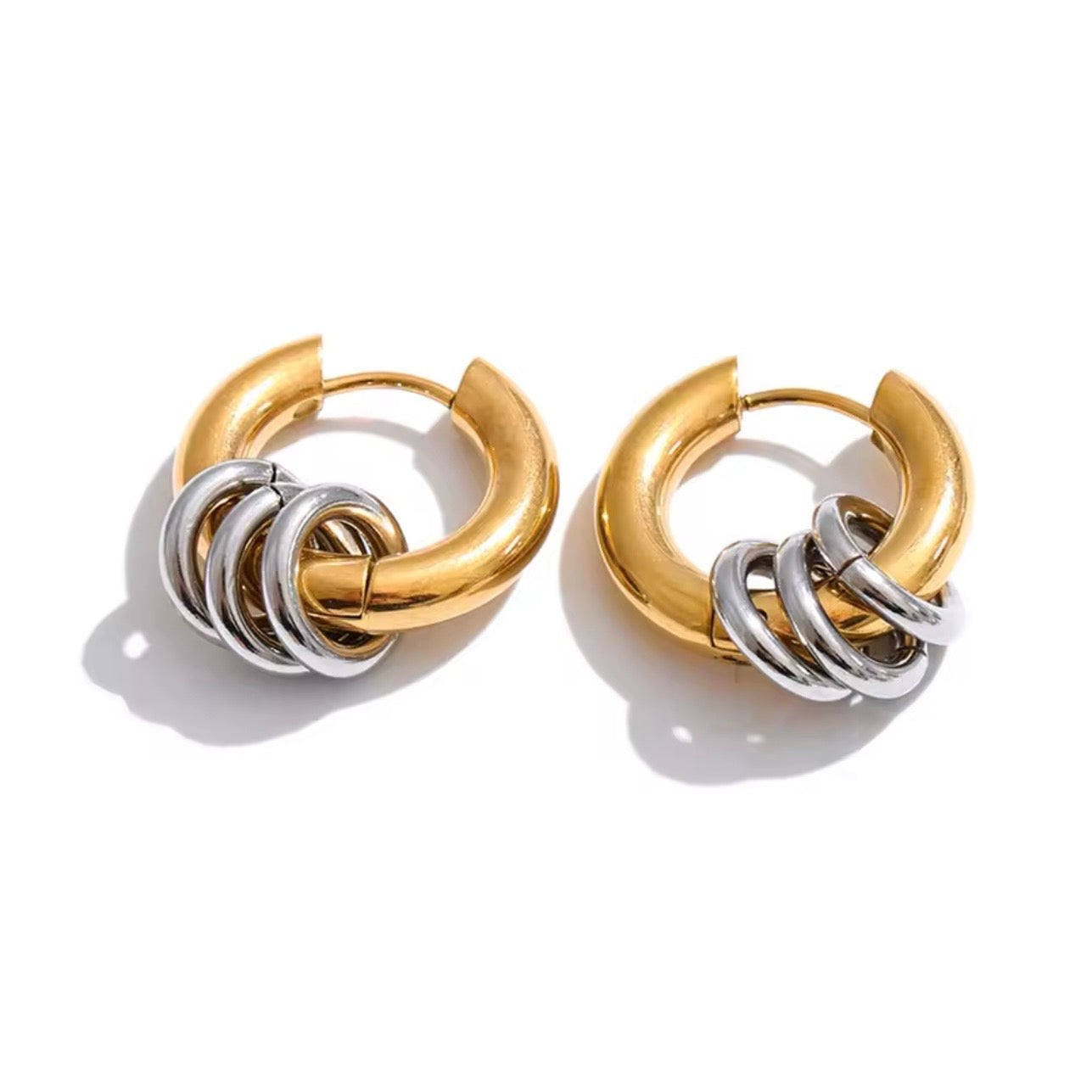 Mixed Metal Harmony Hoops