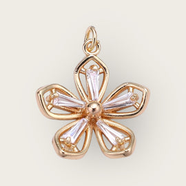 Crystal Clear Flower Charm