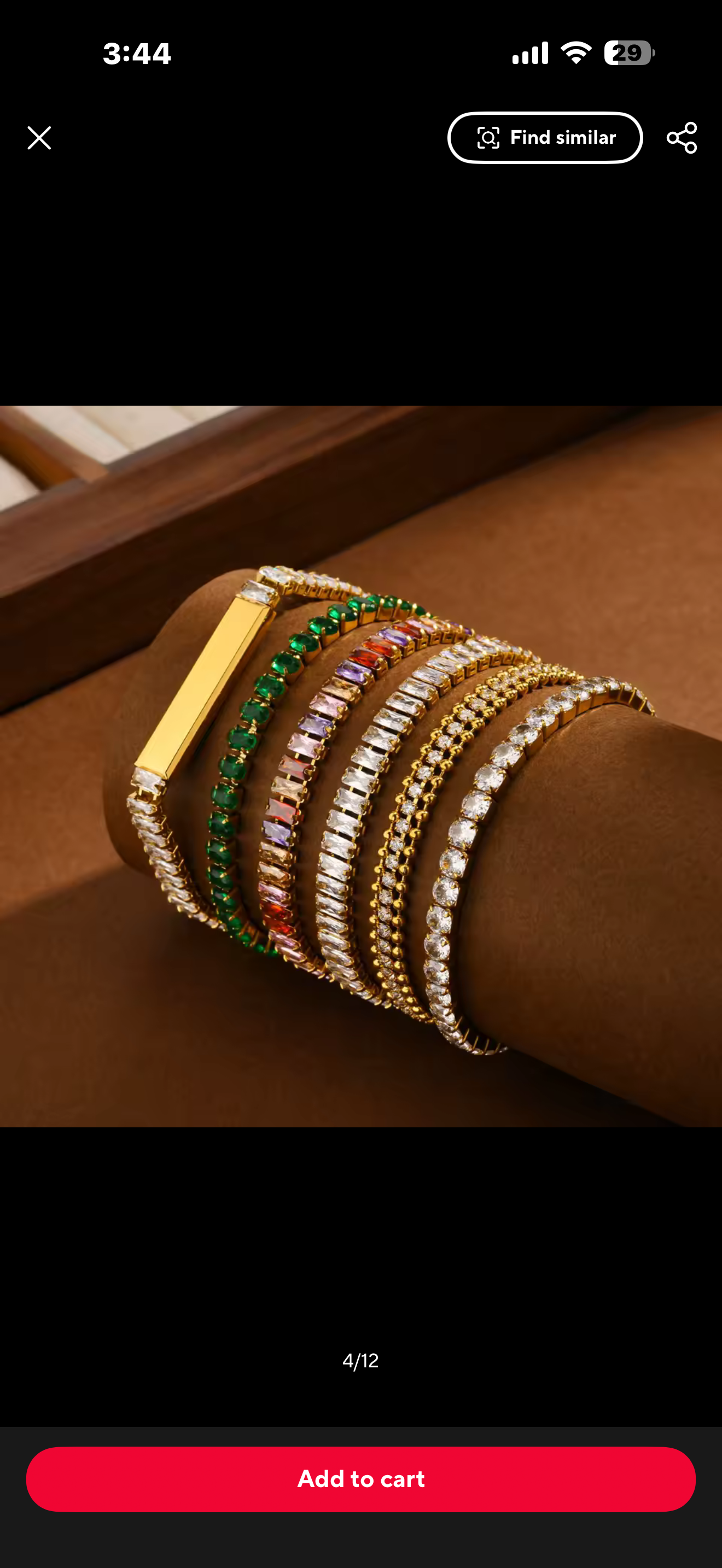 Golden Bar Tennis Bracelet